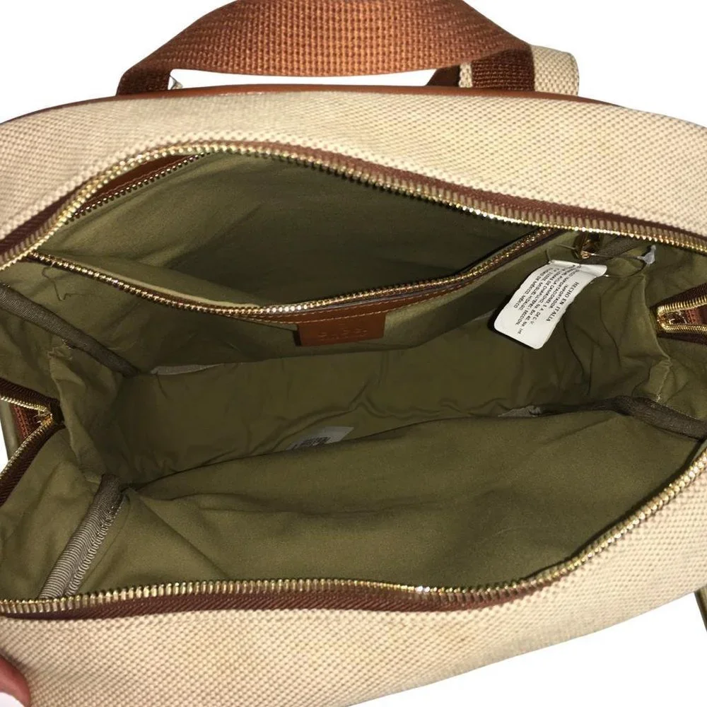 NWT Gucci Women's Backpack Stripes Green & Red Buckle GG Beige Multi Sz M - Picture 11 of 12